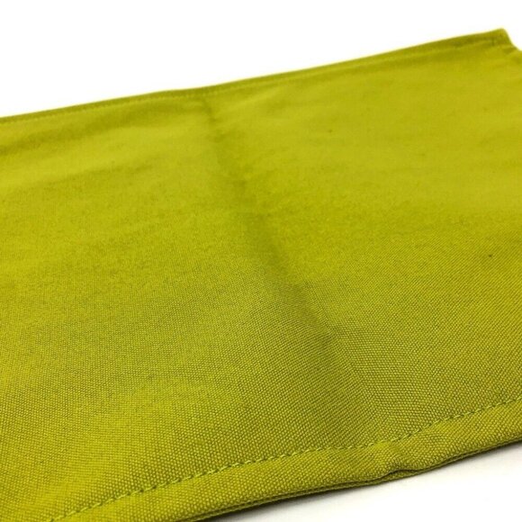 Auth HERMES Large Pouch Pouch Canvas GreenBased/SilverHardware - Picture 12 of 12